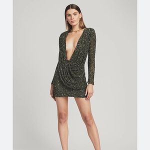 Retrofete Yael Dress Size: Large Color: Olive